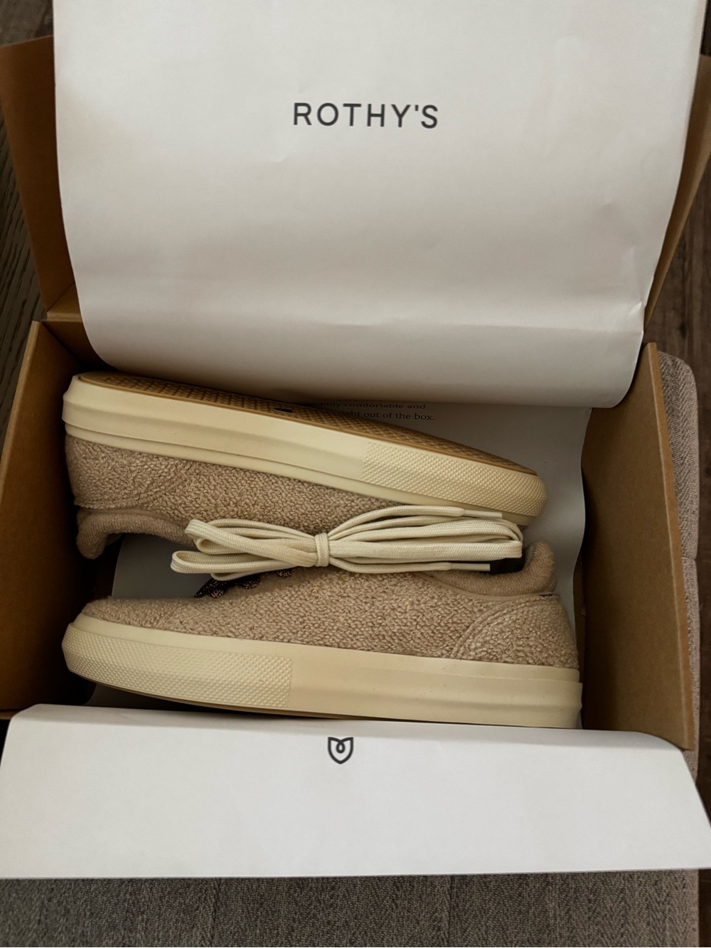 NWT, Rothy’s RS02 Sneaker Honeybun Boucle. Women’s size 9-1/2. - Picture 7 of 8